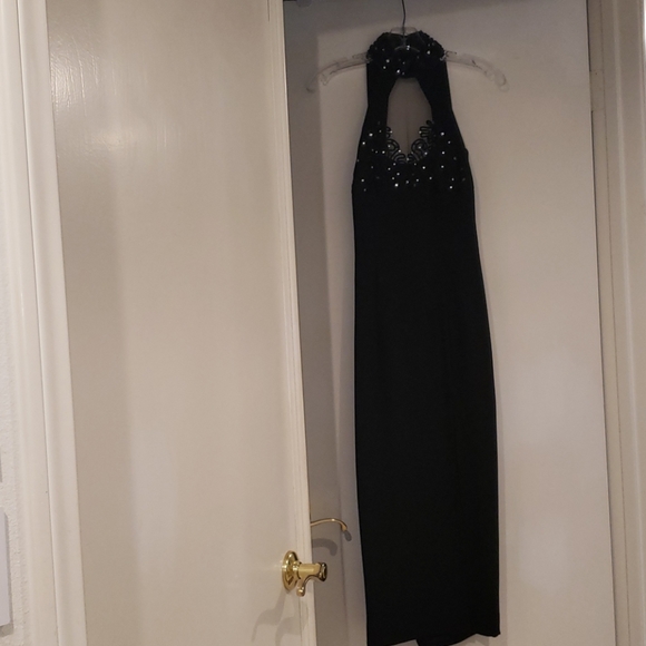 Gown Black 3/4 length size 6 "After Five" - Picture 3 of 7